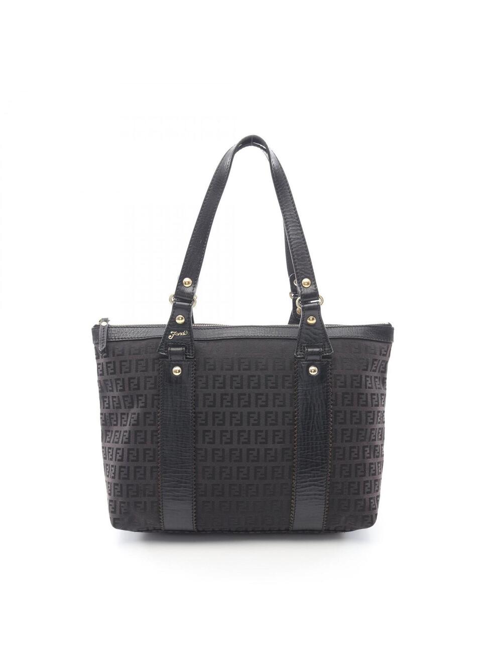 Fendi Zucchino Tote Bag Canvas Leather #273011F68B
